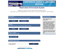 Tablet Screenshot of corporatecoachlimousine.hudsonltd.net